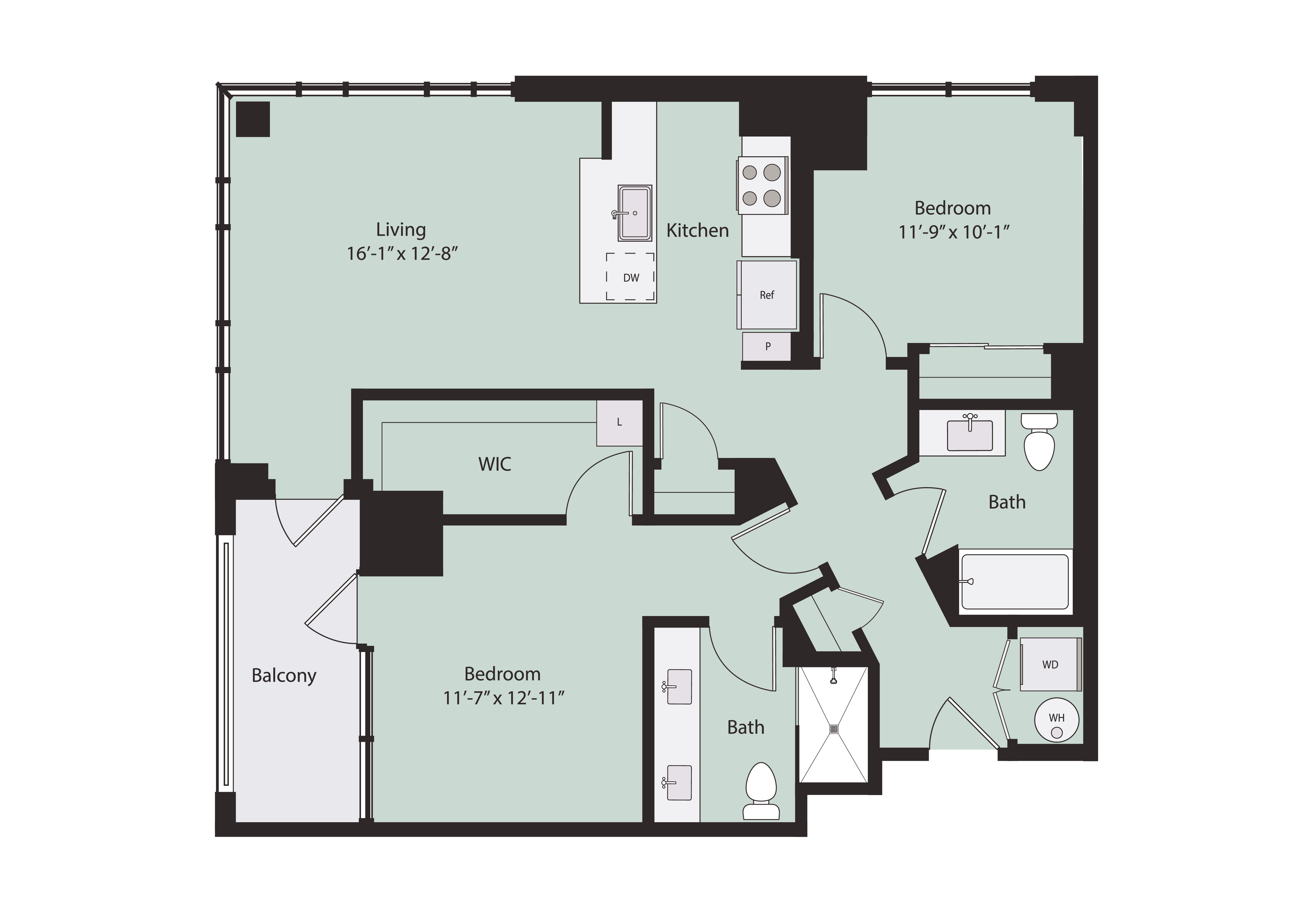 Floor plan layout diagram for B3